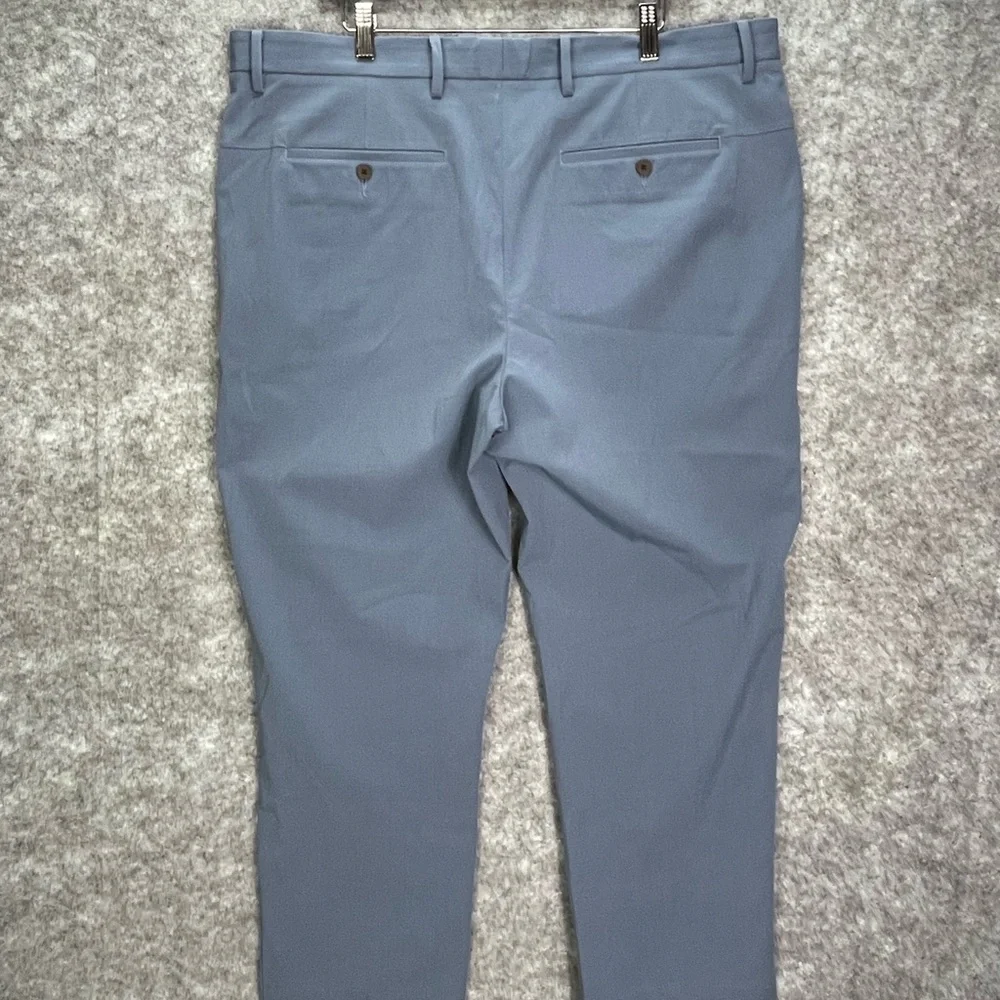 Ministry Of Supply Men’s Momentum Chino Size 40x26 Blue Flat Front Straight Leg